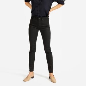 New Everlane The Mid‎ Rise Ankle Skinny Jeans in Classic Black Size 24